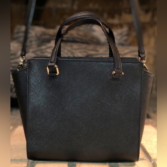 💥Moving to @the_bag_guy💥 Kate Spade - Laurel Way Hadlee Black Jeweled Satchel - Picture 2 of 12